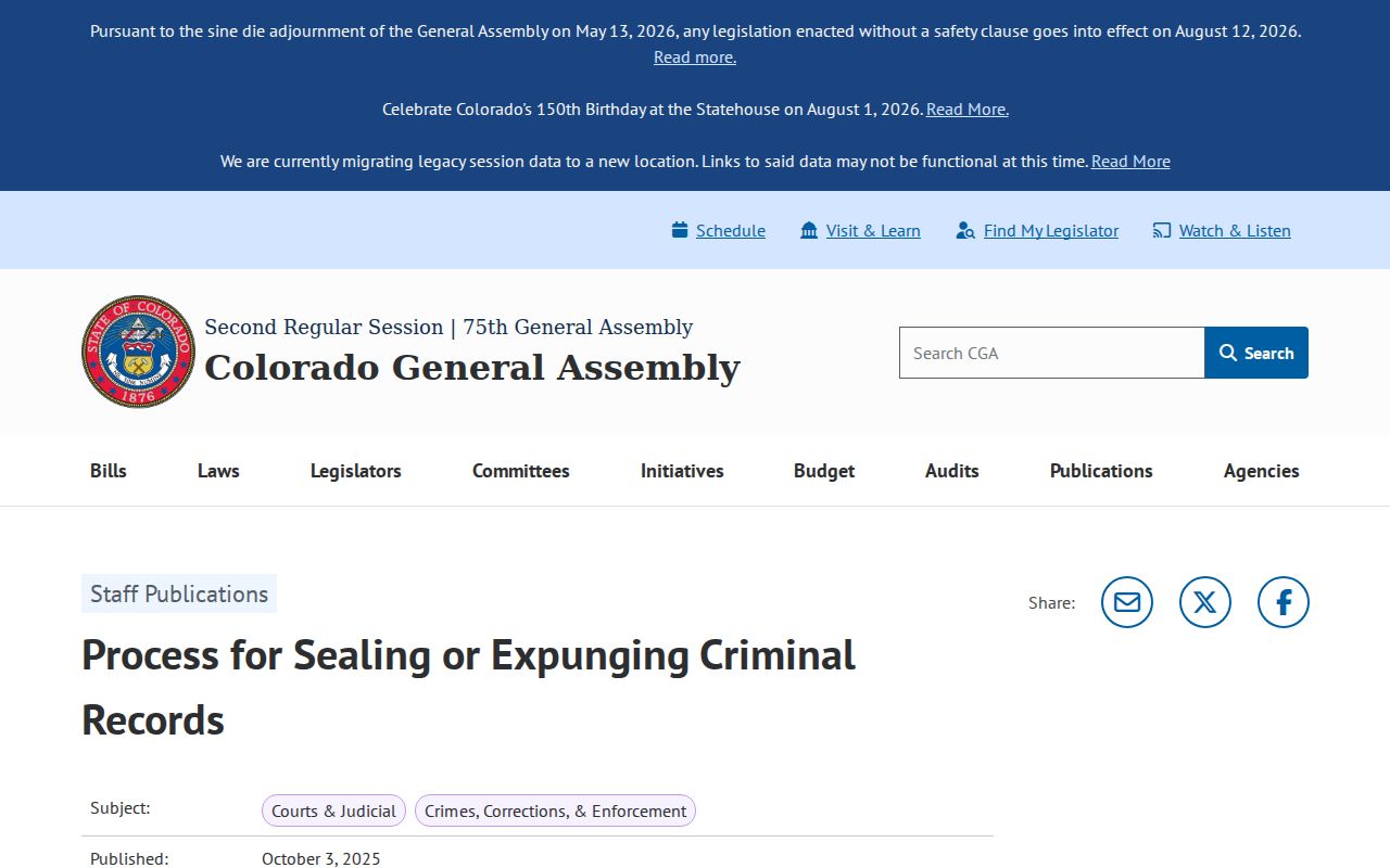 Jefferson County criminal court case sealing overview