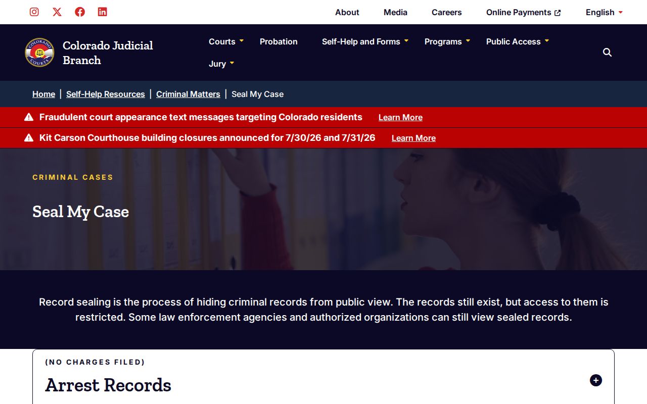 Jefferson County criminal case sealing forms